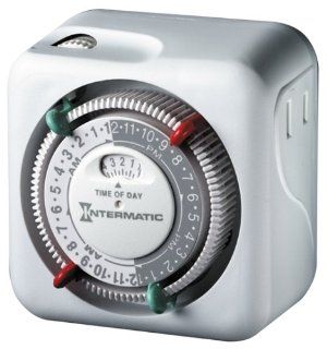 Intermatic Lamp and Appliance Security Timer TN111C70 with 2 On/Off