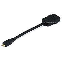 0.5FT 34AWG High Speed w/ Ethernet Micro HDMI Male (Type D