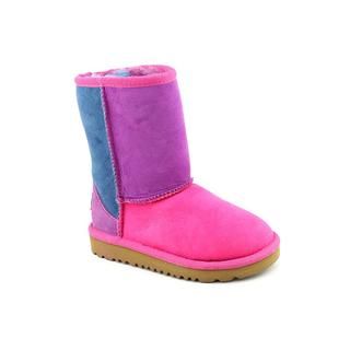 Ugg Australia Girls Classic Patchwork Kid Suede Boots (Size 10