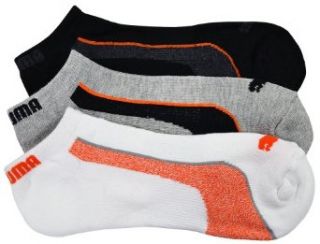 No Show Cotton Athletic Socks Orange Gray Black P79116 113 Clothing