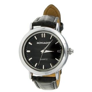 Monument Womens Leatherette Strap Analog Watch