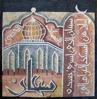 40x40 Islamic Marble Mosaic Art Tile Wall Panel Art  