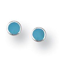 Boma Round Turquoise Post Earrings Boma Natural Stones