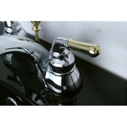 Two tone Chrome and Brass Bathroom Faucet