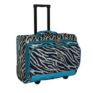 American Flyer Teal Zebra 17 inch Rolling Carry on Tote Today $49.99
