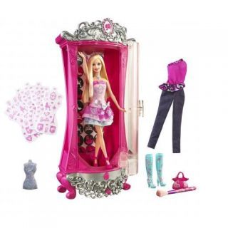 Barbie Armoire paillettes magiques + poupée   Achat / Vente MAISON
