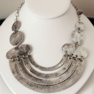 Pearls Plus Concentric Circle Fashion Necklace