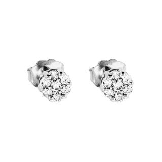 Sonia Bitton 18k White Gold 1/4ct TDW Designer Diamond Stud Earrings