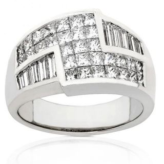 Platinum 2ct TDW Princess and Baguette Diamond Ring (G H, VS SI