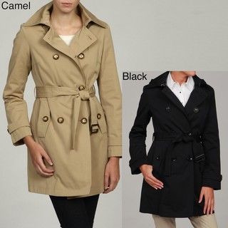MICHAEL Michael Kors Womens Double Breasted Trench Coat
