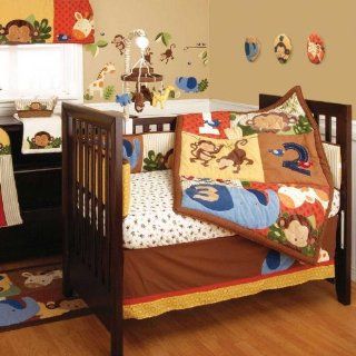 Jungle 123 9 Piece Baby Crib Bedding Set with Bumper by