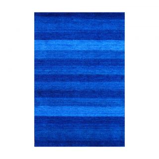 Indo Hand knotted Tibetan Blue Wool Rug (4 x 6)