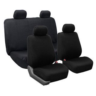 FH Group Black Cloth Universal Car Seat Covers