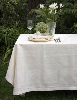  Linen Way Natalie Cream Tablecloth 67 x 122 in