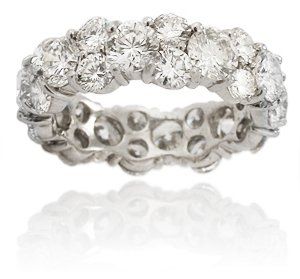 Diamond Platinum Eternity Wedding Band Ring Jewelry