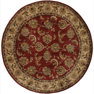 Hand tufted Mandara Red Oriental Wool Rug (9 Round) Today $483.99