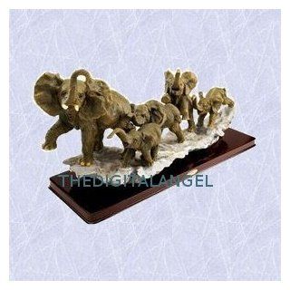 The elephant family statue home Pachyderm s sculpture (Digital Angel