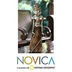 Albesia Wood Brave Rama Collectible Rod Puppet (Indonesia) Today $