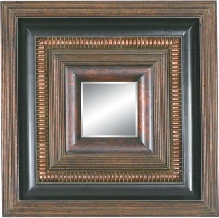Square Framed Dark Gold Wood Decorative Wall Mirror Today $166.09