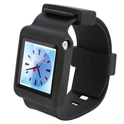 Black Silicone Wristband for Apple iPod Nano 6th Gen. Version 2