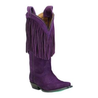 Womens Lane Boots Phringe Purple Suede