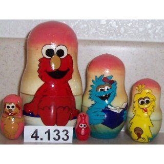 Street Elmo Russian Nesting Doll 5 Pc / 4 in #4.133 