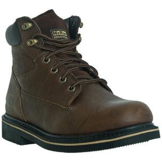 Mens McRae Industrial 6in Lacer MR86122 Peanut Brown Tumbled Leather