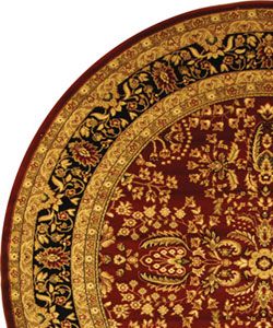 Lyndhurst Collection Persian Treasure Red/ Black Rug (8 Round