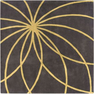 Hand tufted Hastings Espresso Floral Wool Rug (4 x 4) Today $112.99