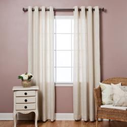 Faux Linen Grommet 84 inch Curtains