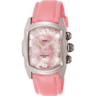 Activa Womens Pink Leatherette Watch