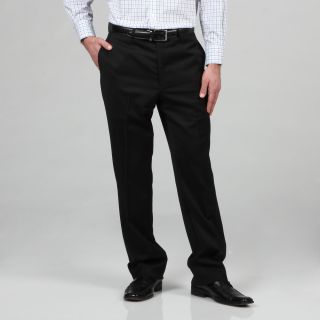 Tommy Hilfiger Mens Trim Fit Black Wool Dress Pants Was $70.99 Today