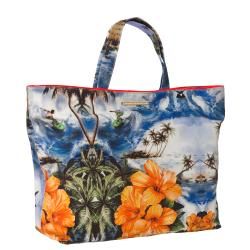 Stella McCartney Hawaiian Print Canvas Tote Bag