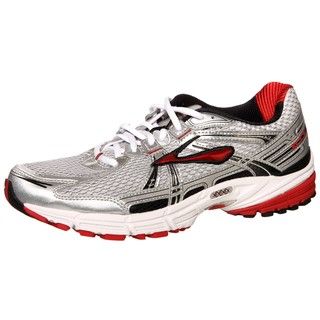 Brooks Mens Adrenaline GTS 11 Silver/Red Athletic Shoes