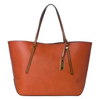 Michael Kors Gia Large Orange Leather Tote Bag