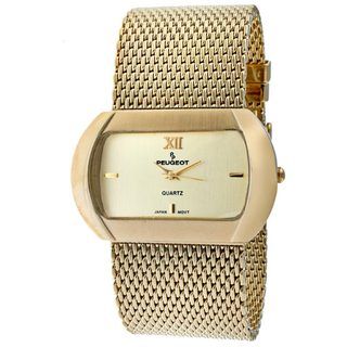 Peugeot Womens Goldtone Mesh Bracelet Watch