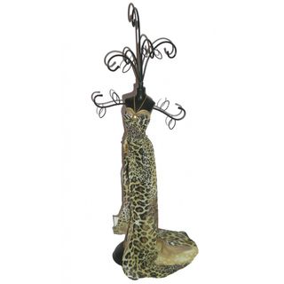 Small Black Leopard Mannequin Jewelry Holder
