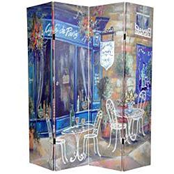 Canvas Double sided 6 foot Parisian Cafe Room Divider (China