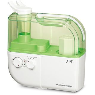 Dual Mist Humidifier with ION Exchange Filter in Green