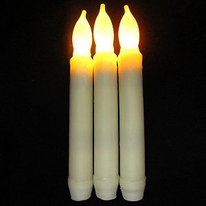 Set of 3 Mini Battery Operated Wax Dipped Flameless LED