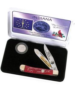 US Mint Indiana State Quarter Knife/ Coin Set