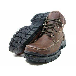 Mens Brown Round Toe Ankle High Lace Up Boots Thick Durable Rubber