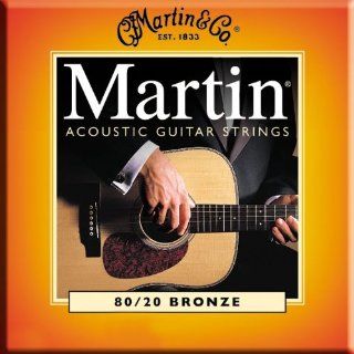 Martin M145 80/20 Acoustic Guitar Strings, Light Medium