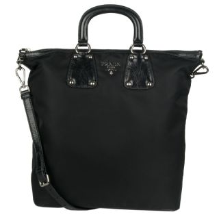Prada BN2071 Black Nylon Tote Bag