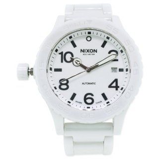 Nixon Mens A148 126 Ceramic 42 20 Automatic White Dial Bracelet Watch
