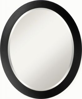 Meridian Black Beveled Mirror