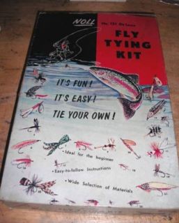 Vintage 1950s Noll No 151 Deluxe Fly Tying Kit Sports