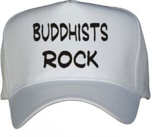 Buddhists Rock White Hat / Baseball Cap Clothing