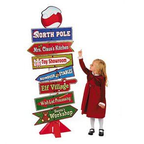 North Pole Directional Sign Toys & Games