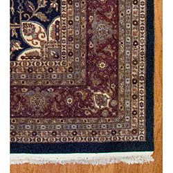 Indo Heriz Hand knotted Green/ Red Rug (1111 x 176)